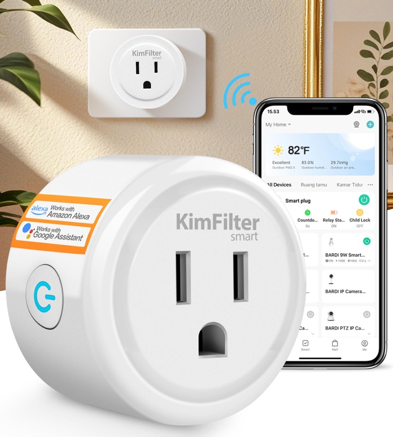 Mini Smart Plug, WiFi Socket Works with 2.4GHz Network Only, App Controlled Outlet with Timer & Group Controller for Home, FCC Certified Smart Life Plugs Supports Alexa & Google Home