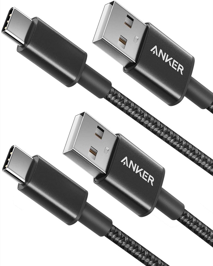 USB Type C Cable, Anker [2-Pack 3Ft] Premium Nylon USB-C to USB-A Fast Charging Type C Cable, for Samsung Galaxy S10 / S9 / S8 / Note 8, LG V20 / G5 / G6 and More